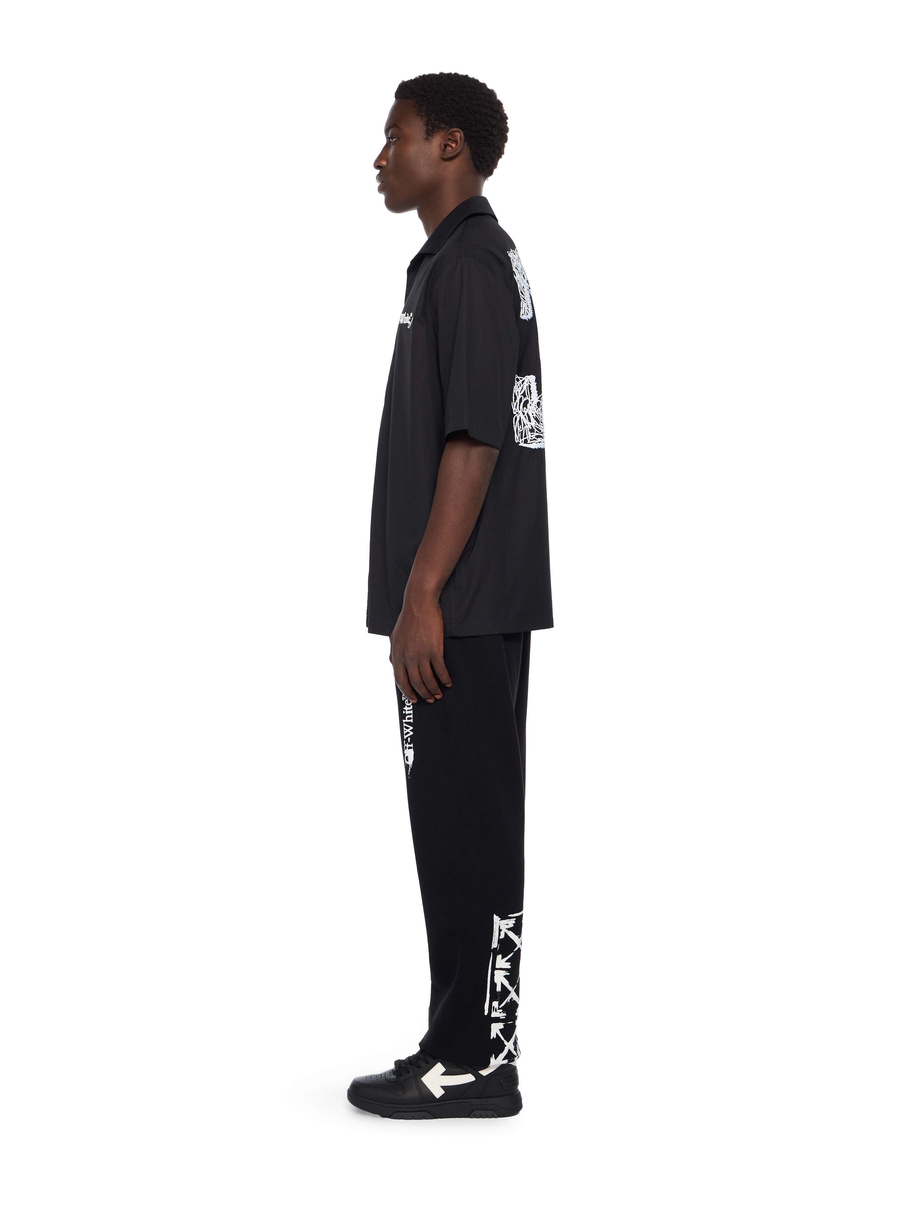 Scribble Arrow Poplin Bowling Shirt - 3
