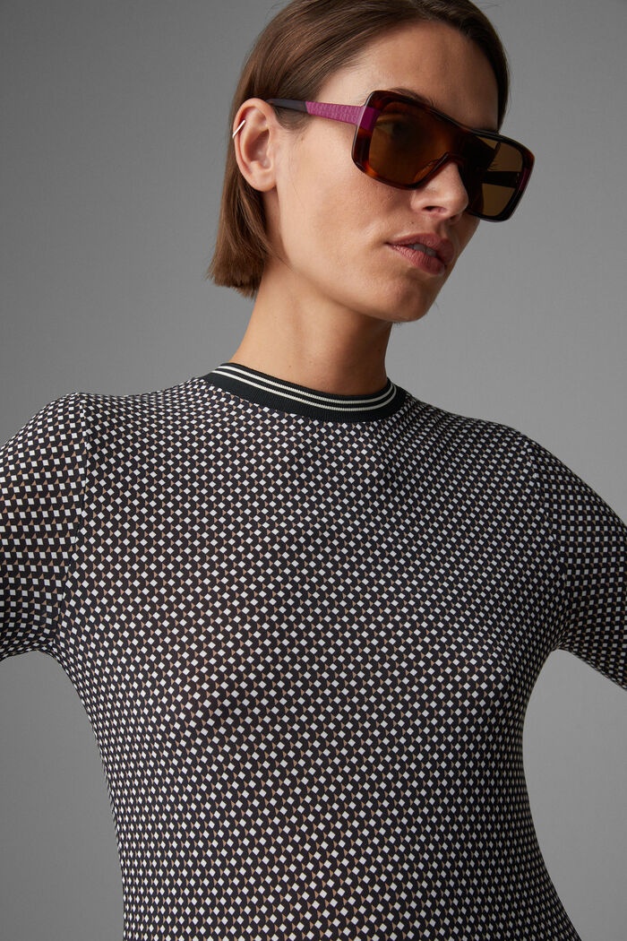 Alene Shirt in Black/Beige/White - 4
