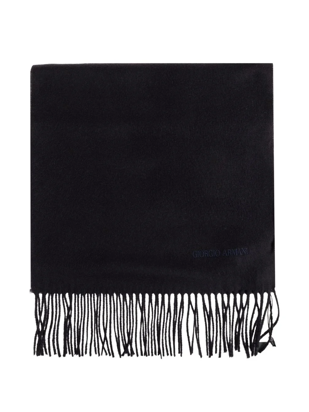 fringed cashmere scarf - 1