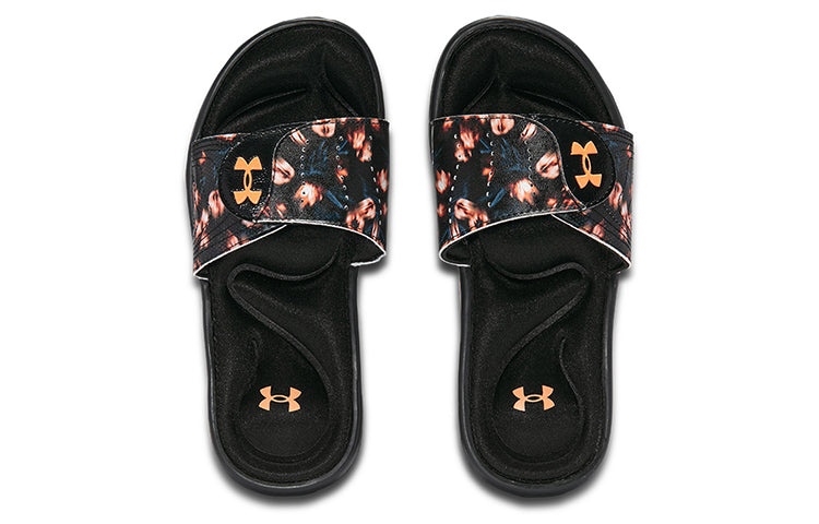 (WMNS) Under Armour Ignite 6 Graphic Strap Slide 'Black Afterglow' 3024453-006 - 5
