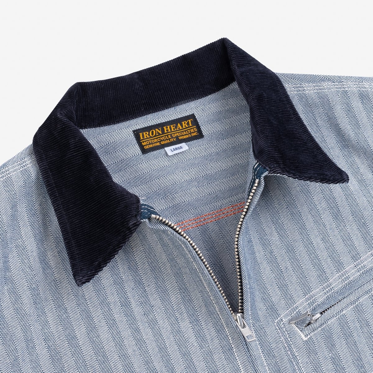 IHJ-119-BLU 14oz Heavy Herringbone Work Jacket - Blue - 12