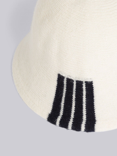 Thom Browne Hairy Silk Cashmere Jersey 4-Bar Bucket Hat outlook