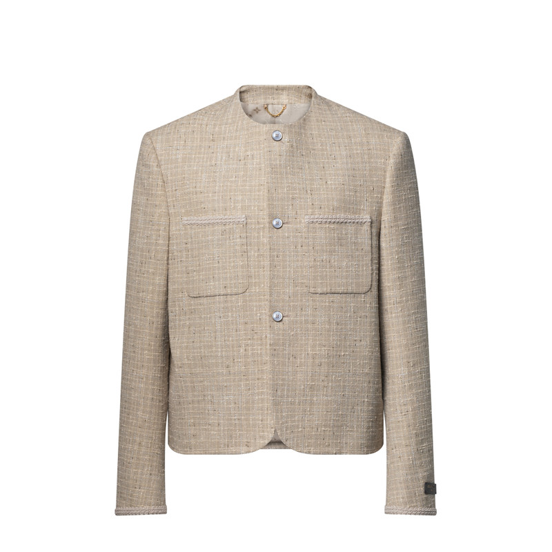 Chic Summery Collarless Jacket 1