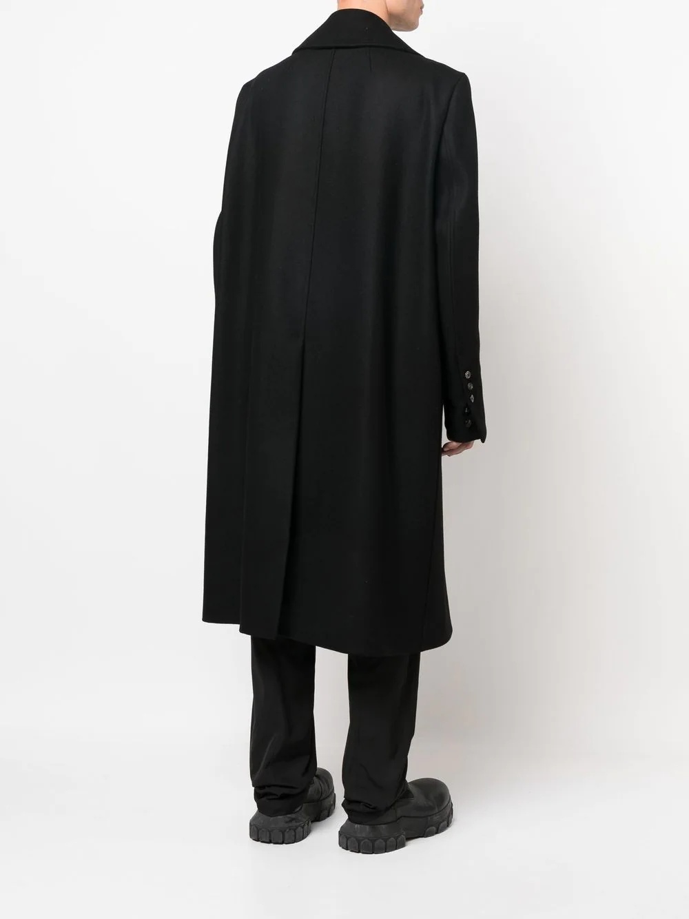 double-breasted wide-lapel coat - 4