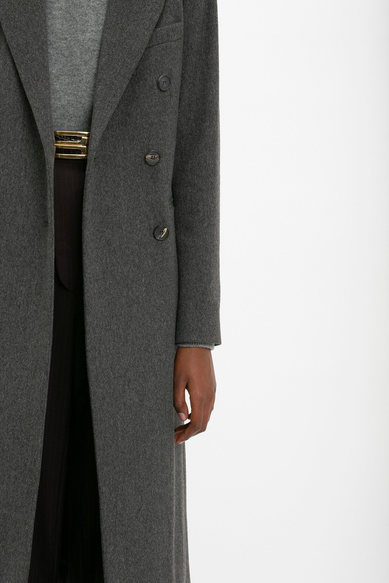 Tailored Slim Coat In Grey Melange 5