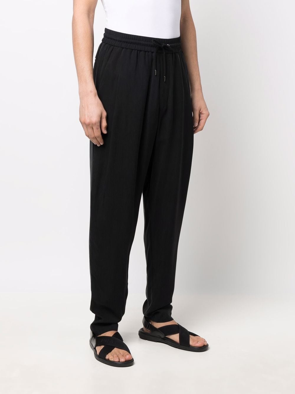 tapered cotton track pants - 3