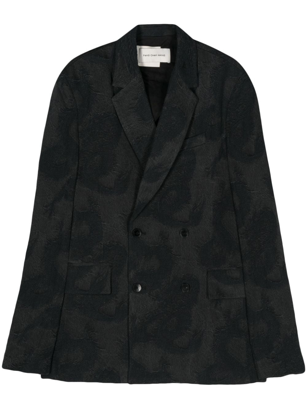 patterned-jacquard blazer - 1