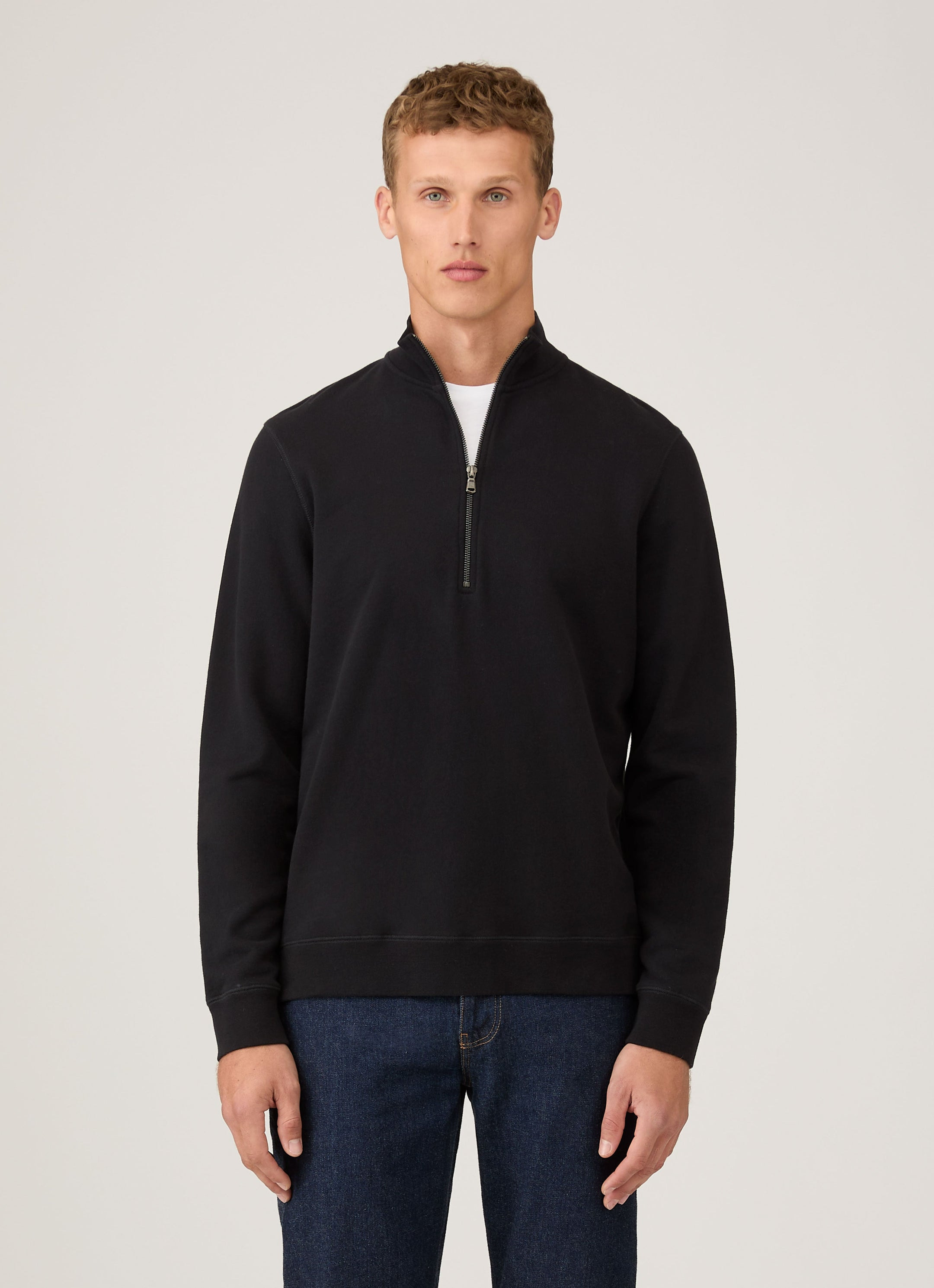 Half Zip Loopback Sweatshirt - 2