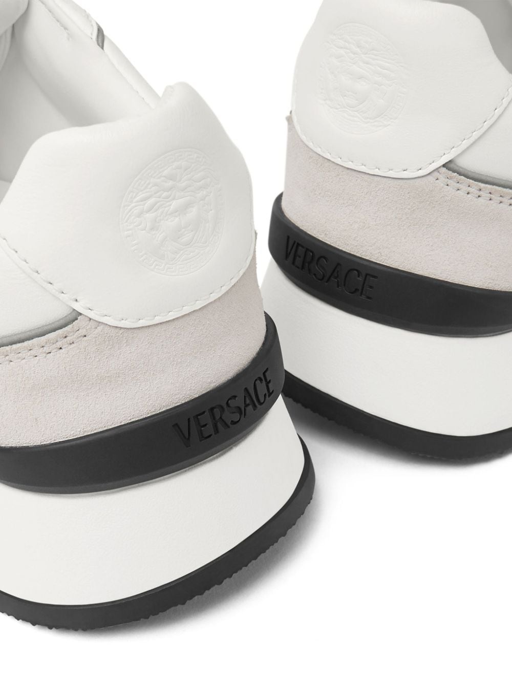 logo-embroidered panelled sneakers - 3