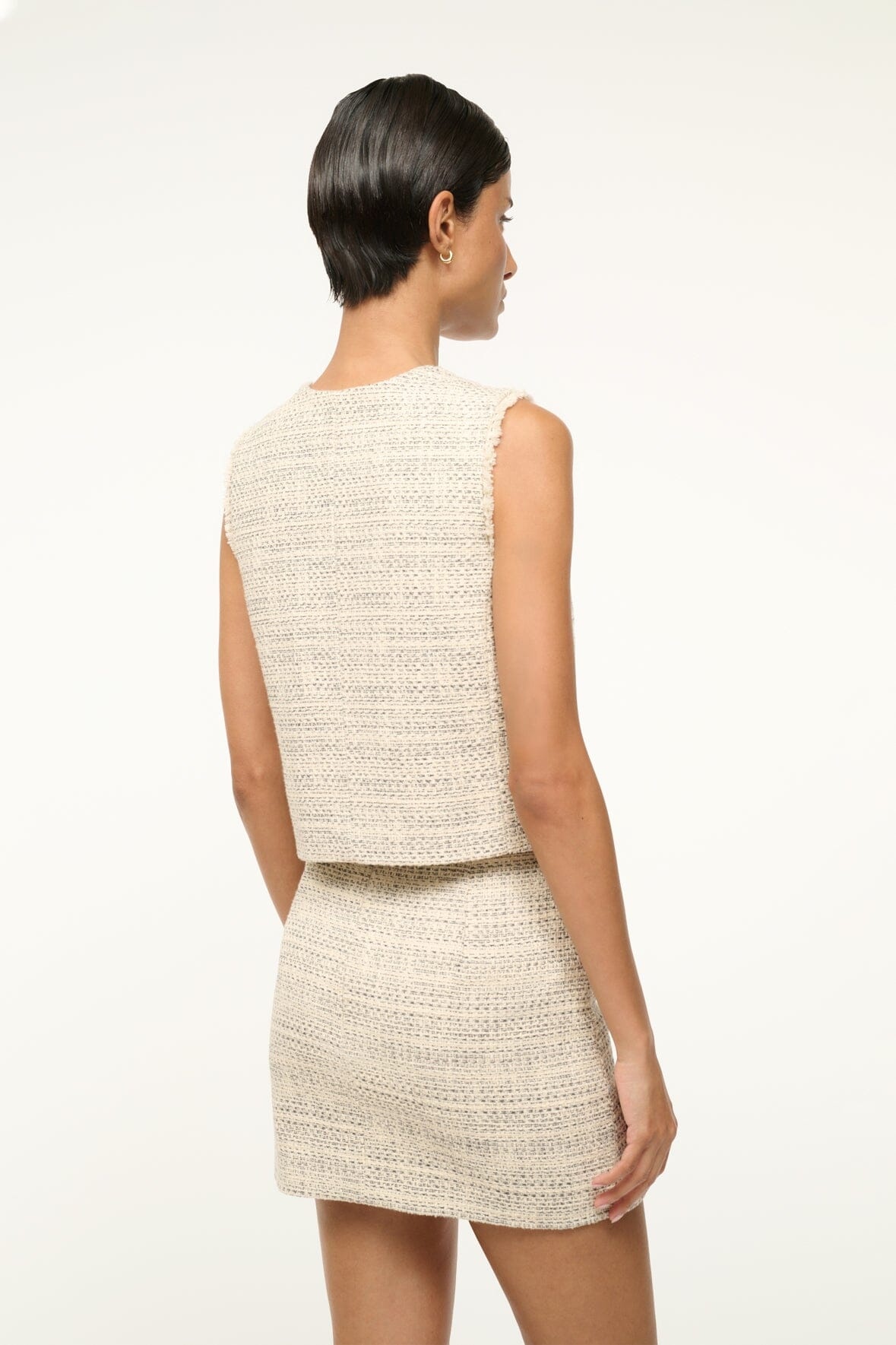 STAUD VERONICA VEST IVORY MULTI - 6
