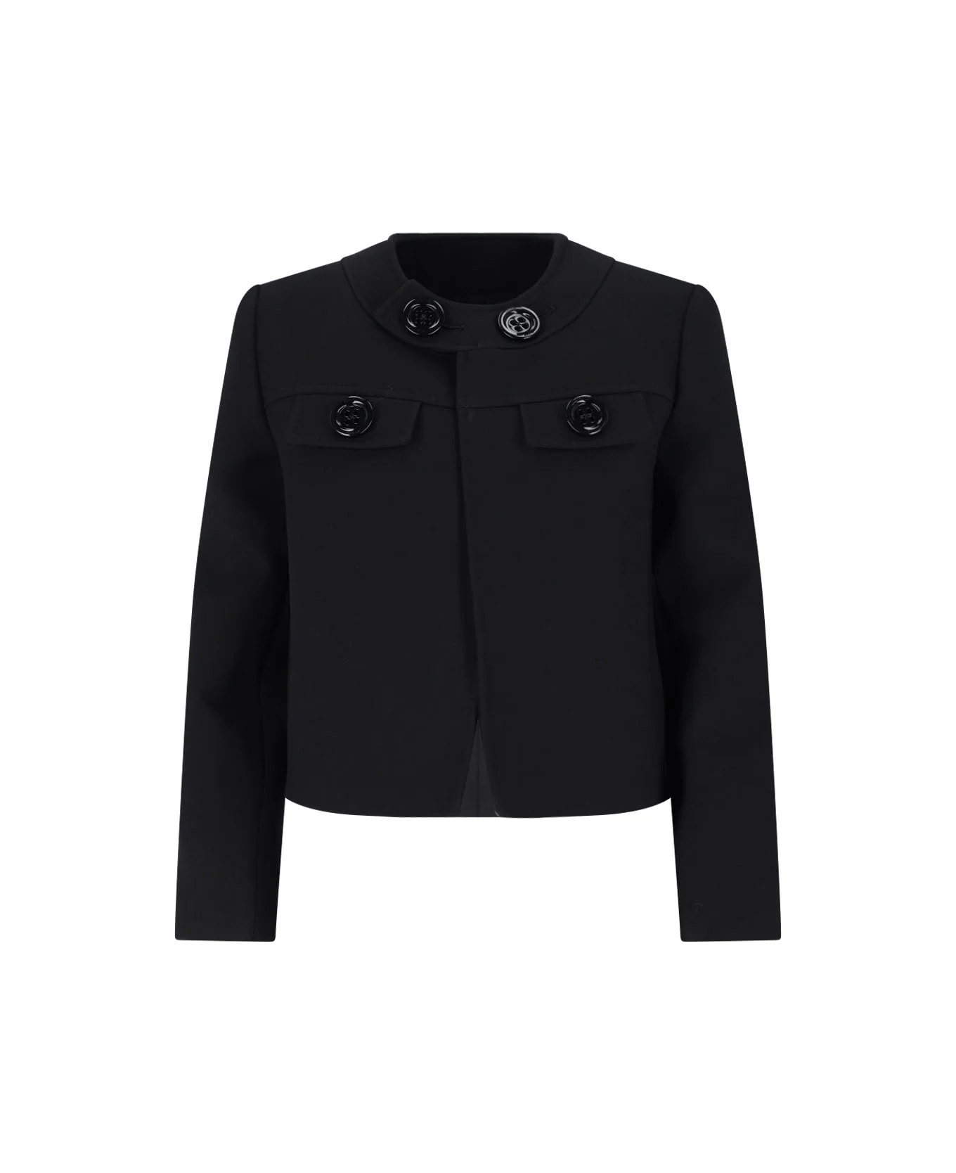 Wool Jacket With Maxi Buttons - 1