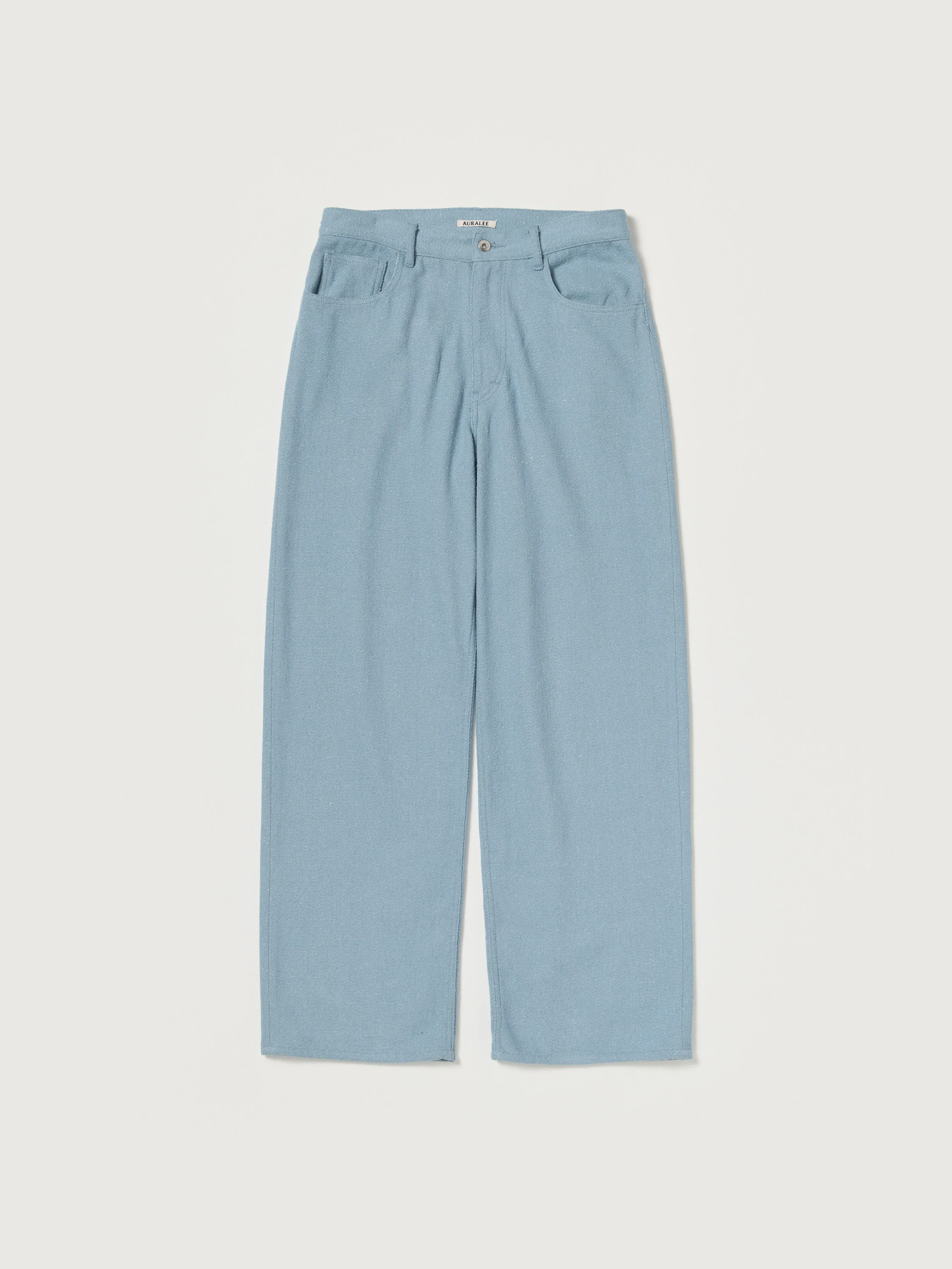 SILK NEP DENIM 5P WIDE PANTS - 1