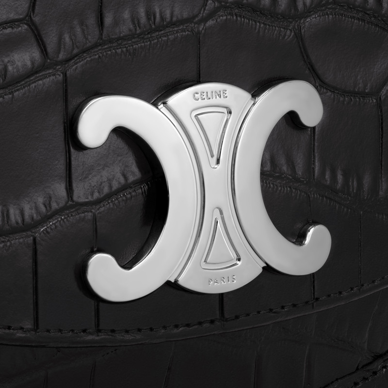 MEDIUM BESACE TRIOMPHE in CROCODILE EMBOSSED CALFSKIN 5