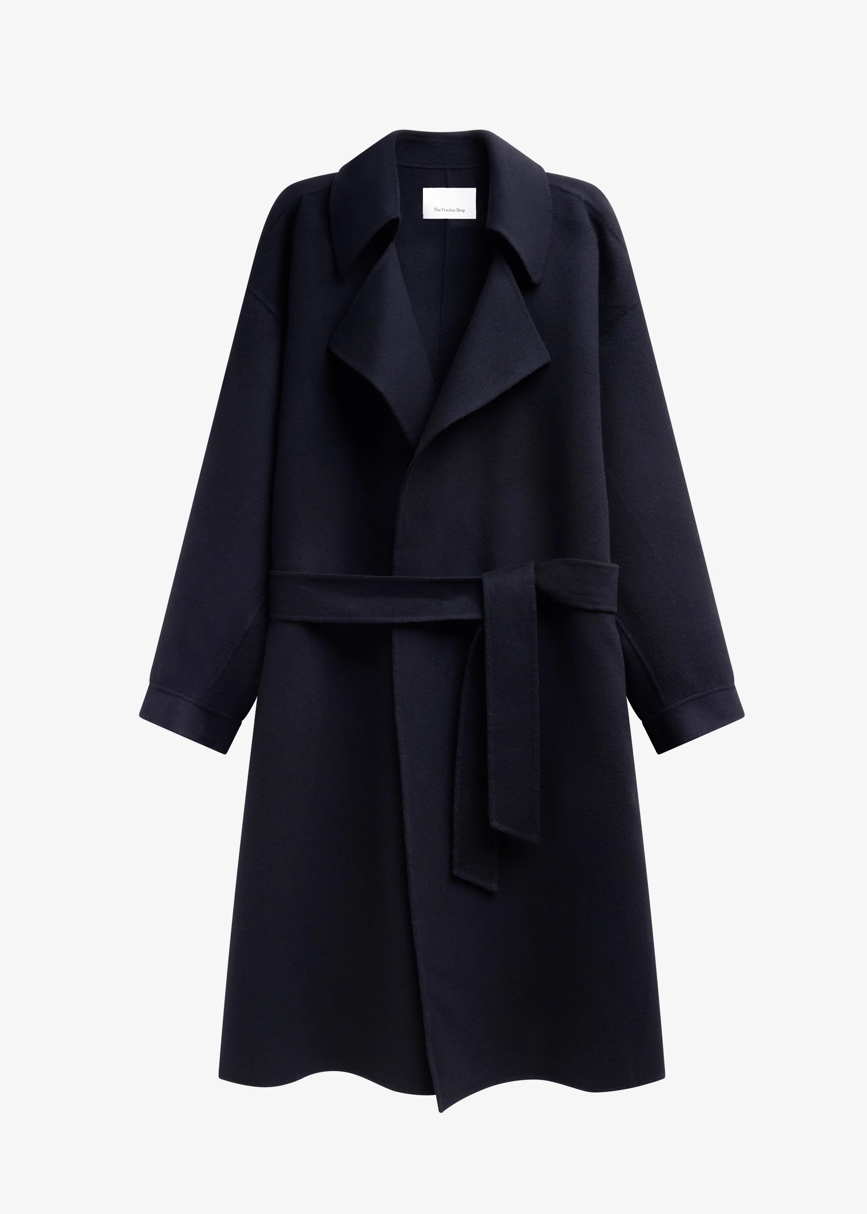 Issen Wool Trench Coat - Dark Navy - 1