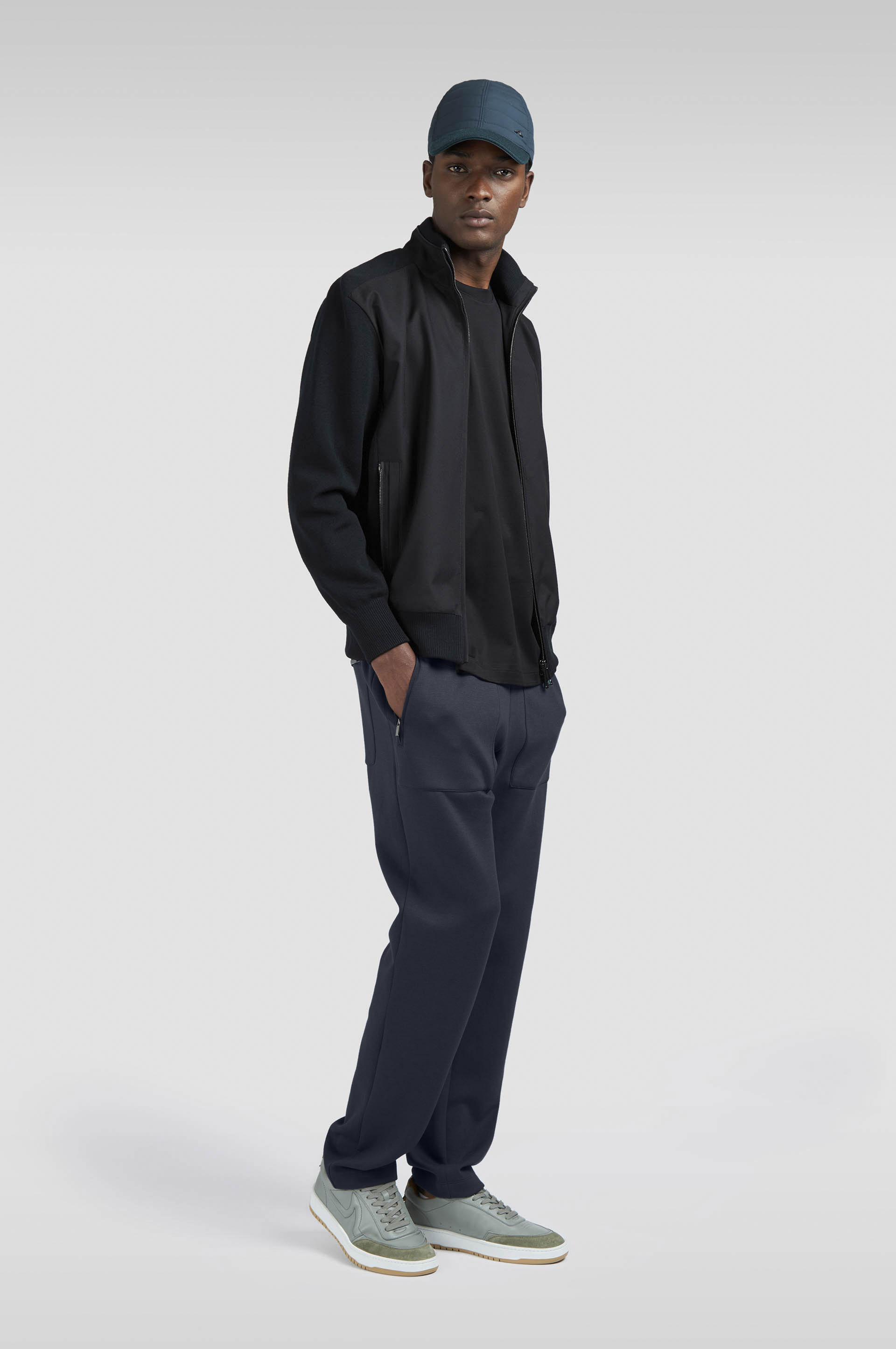 SUPIMA® COTTON TRACKPANTS WITH SHARK FIN EMBROIDERY - 2