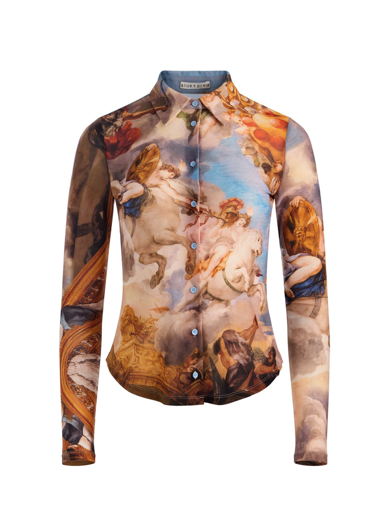 JADE MESH BUTTON DOWN 1