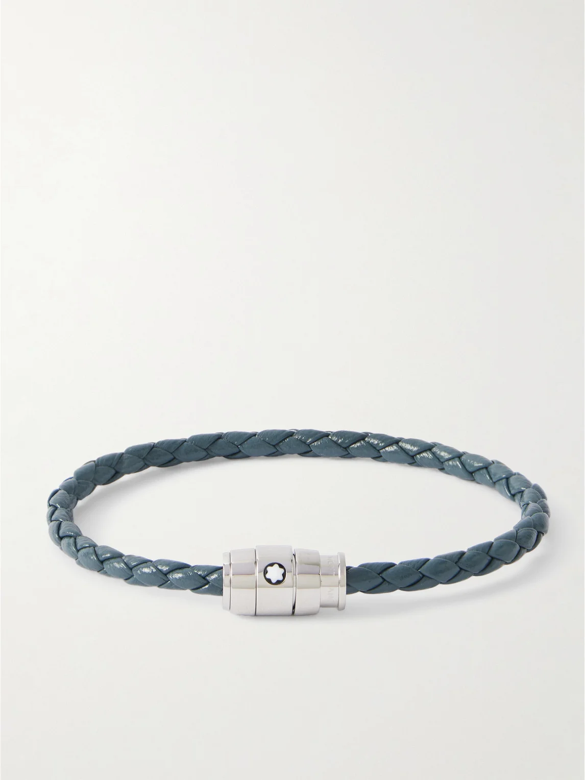 Meisterstück 3-Ring Stainless Steel and Woven Leather Bracelet - 1
