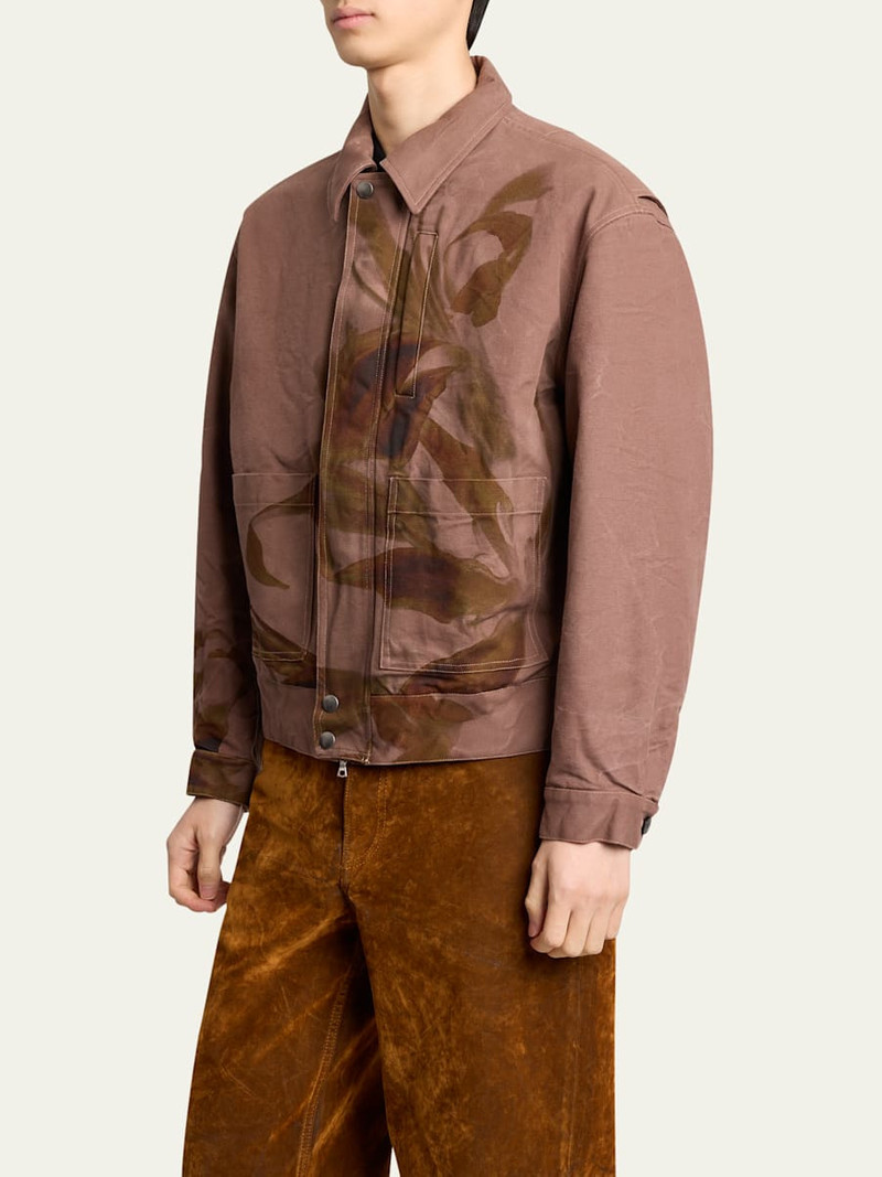 Dries Van Noten Men's Cotton Floral Full-Zip Blouson Jacket outlook