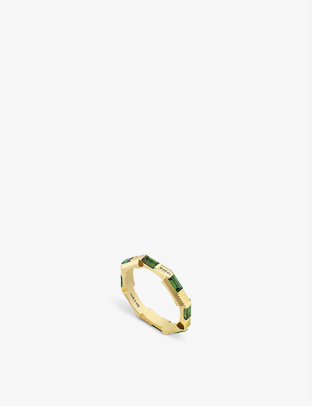 Gucci Link to Love 18ct yellow-gold and 0.9ct tourmaline ring - 1
