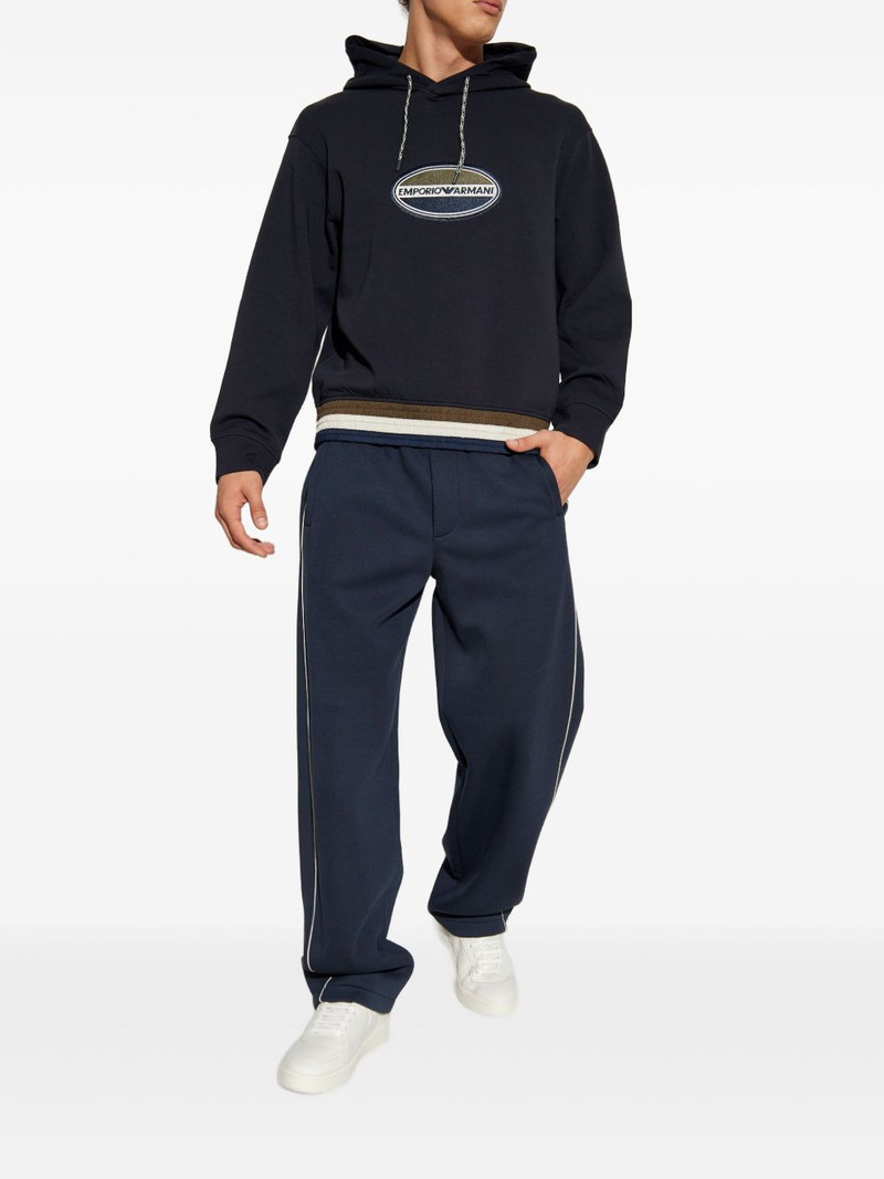 EMPORIO ARMANI embroidered-logo hoodie outlook
