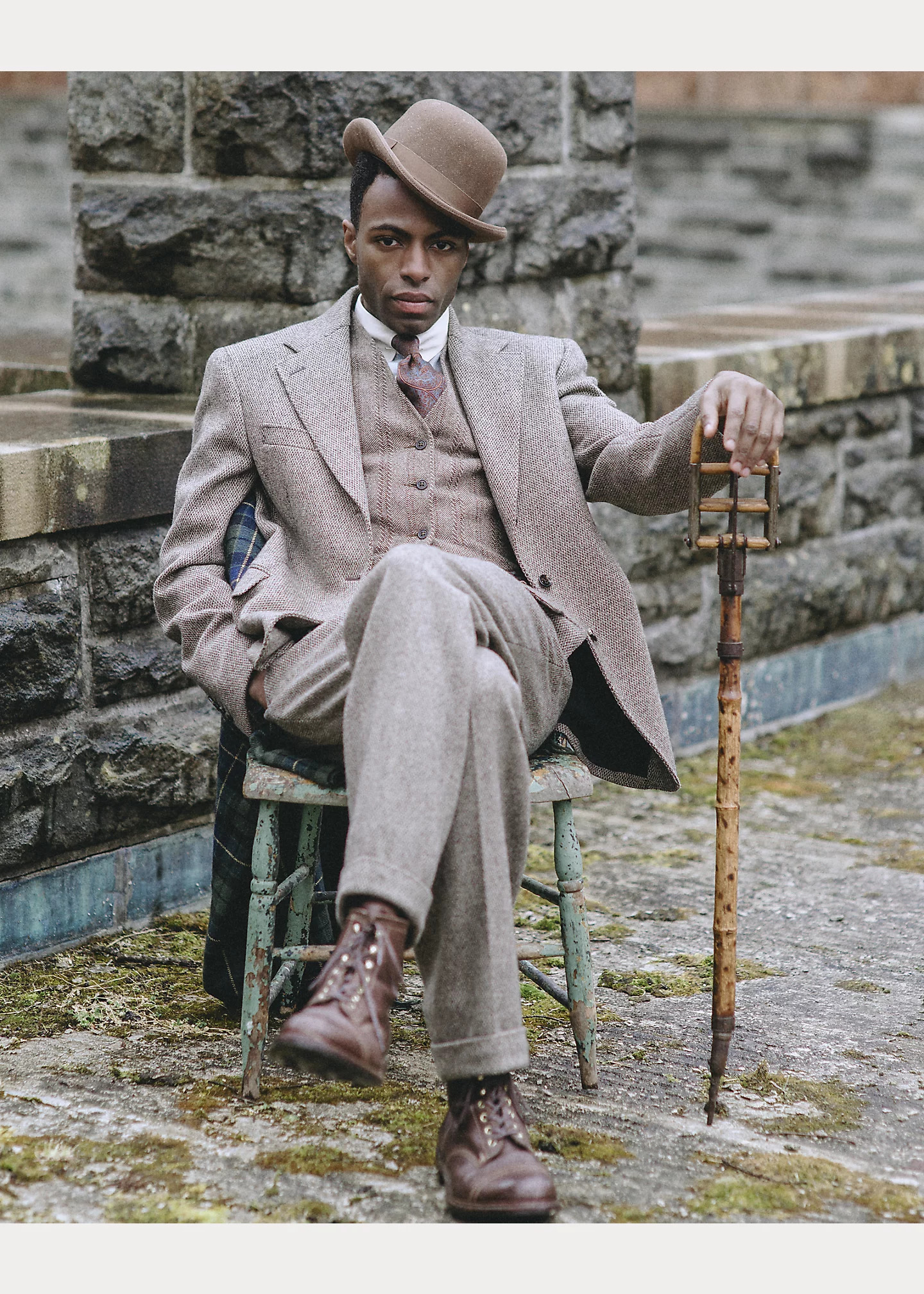 Slim Fit Wool Dobby Suit Trouser - 10