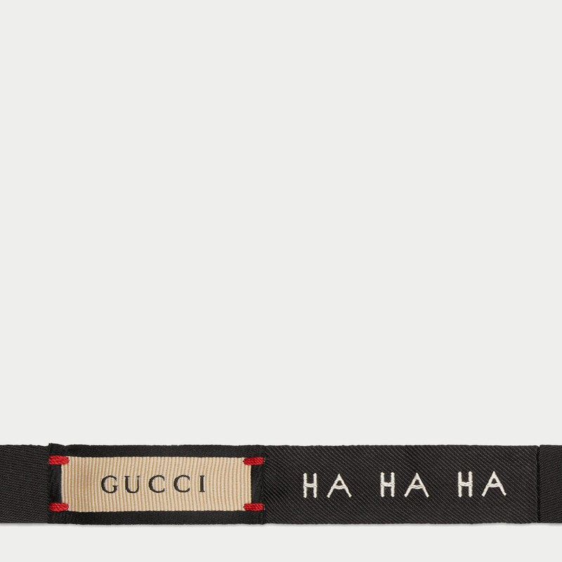 Gucci HA HA HA check bow tie 3