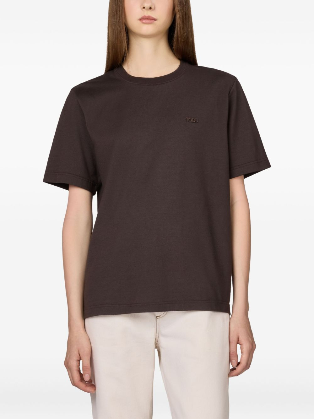 logo-embroidered T-shirt - 3