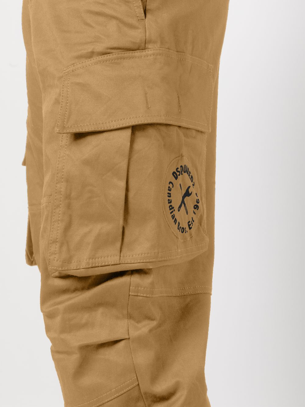 logo patch cargo trousers - 5
