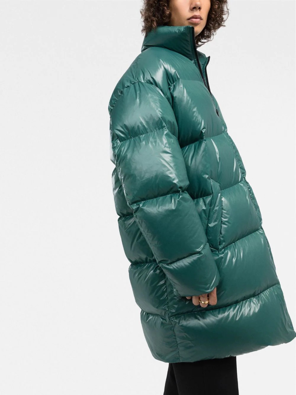 funnel neck padded coat - 3