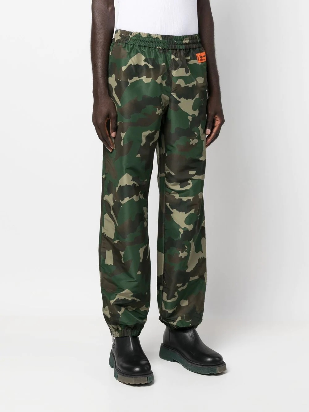 Camo logo-patch track-pants - 3