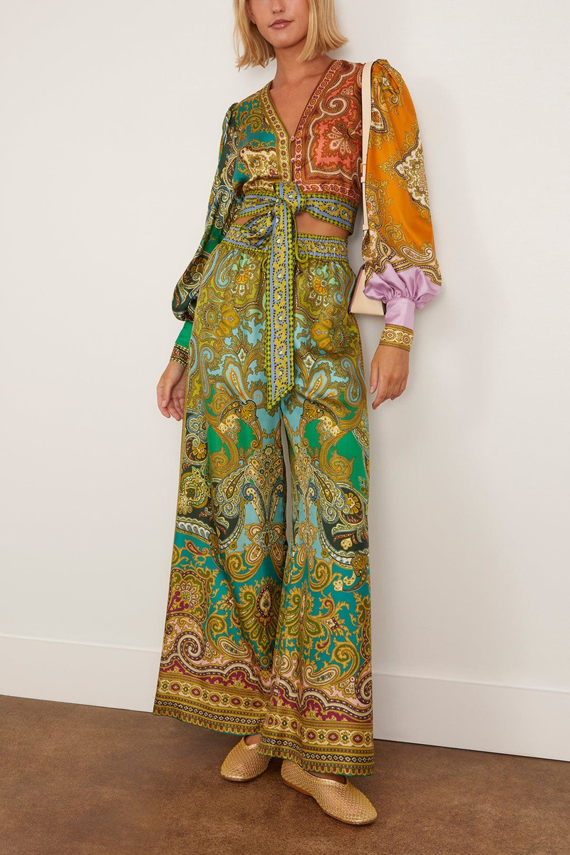 ALÉMAIS Clemenza Silk Pant in Multi outlook