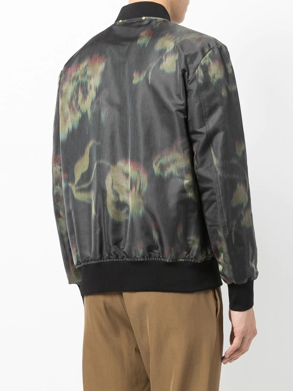 abstract-print zip-up bomber jacket - 4