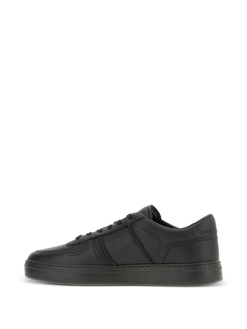H668 leather lace-up trainers 3
