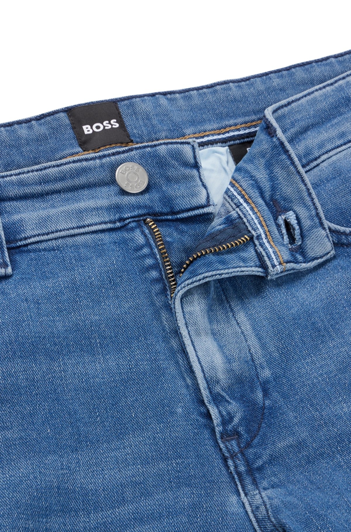SLIM-FIT JEANS IN COAL-NAVY ITALIAN DENIM - 6