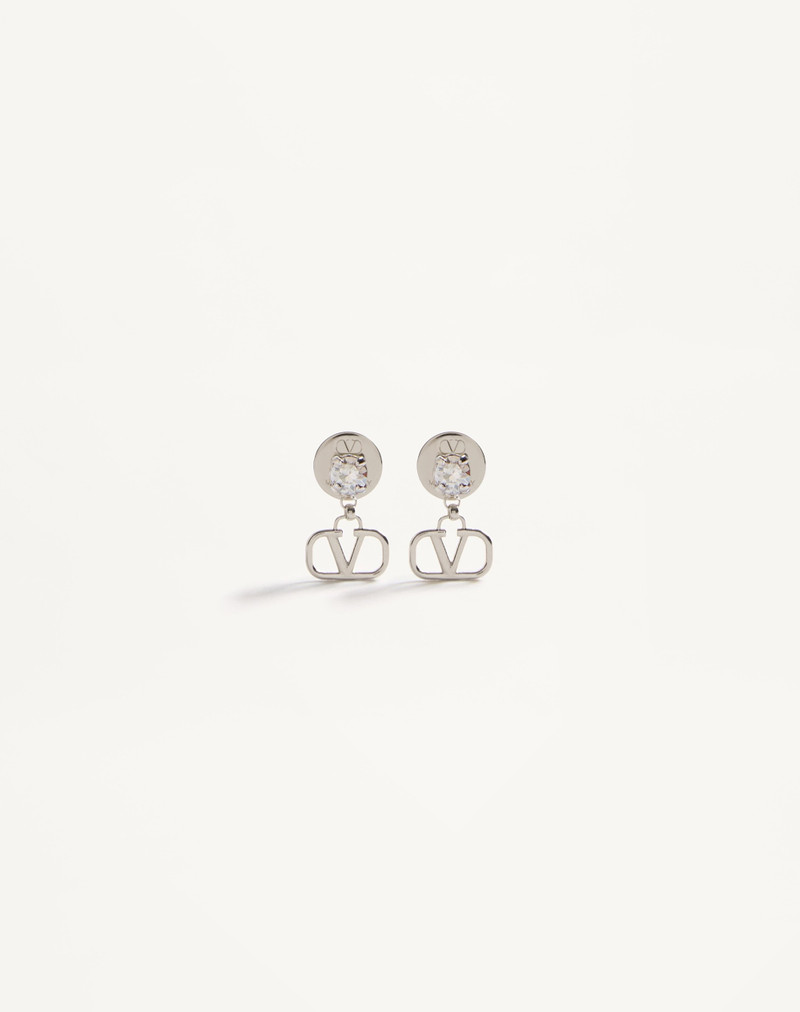 VLOGO SIGNATURE EARRINGS IN METAL AND SWAROVSKI® CRYSTALS 1