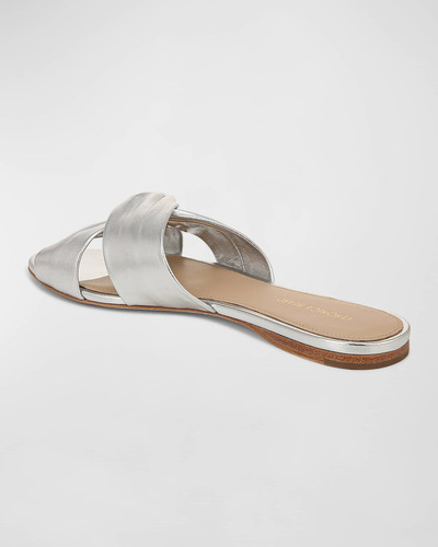 VERONICA BEARD Seraphina Twisted Metallic Slide Sandals outlook