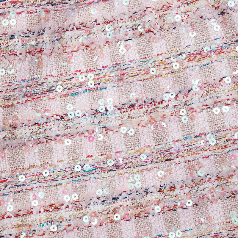 Pink Sequin Boucle Shorts 5