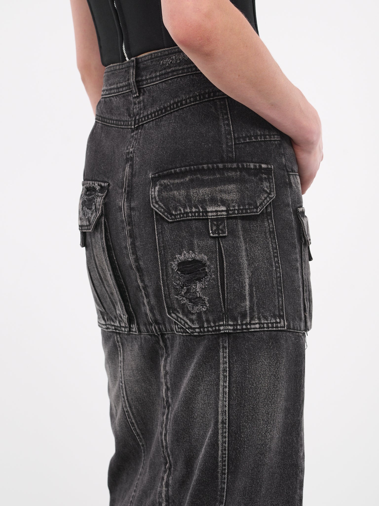 Cargo Denim Skirt - 5