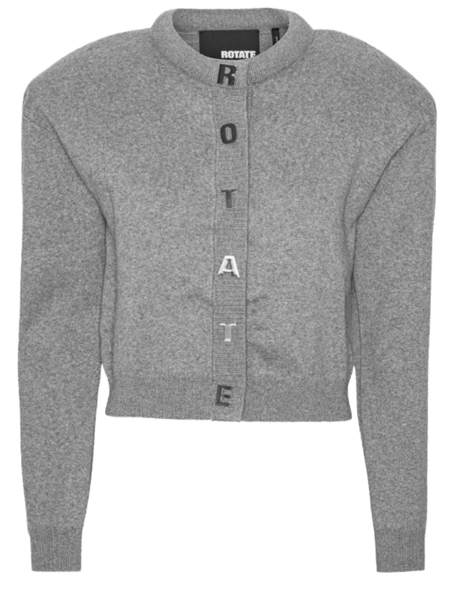 COTTON CARDIGAN WITH LETTERS - 1