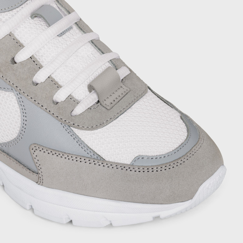 CELINE RUNNER CR-03 LOW LACE-UP SNEAKER in SUEDE CALFSKIN, MESH AND CALFSKIN 4