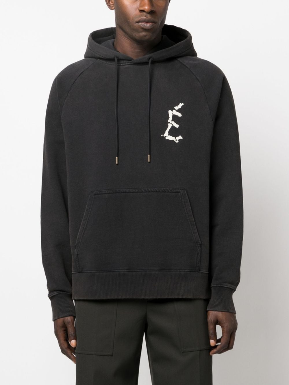 logo-print drawstring hoodie - 3