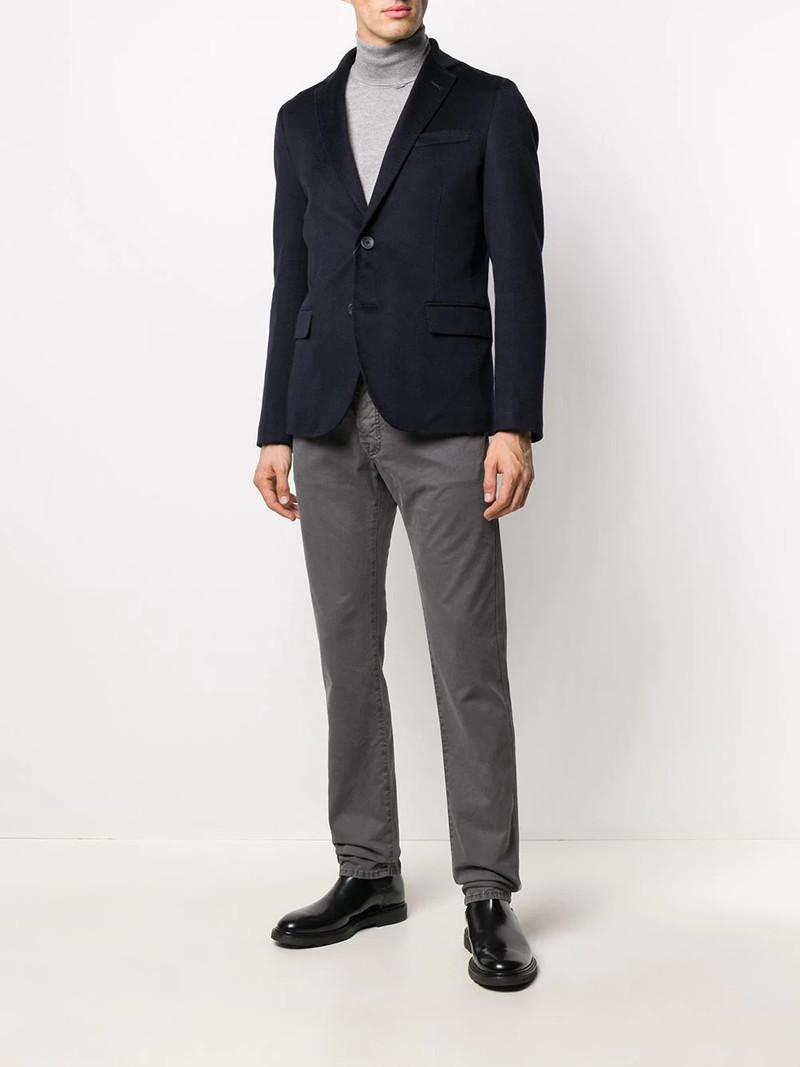 padded-detail single-breasted blazer 6