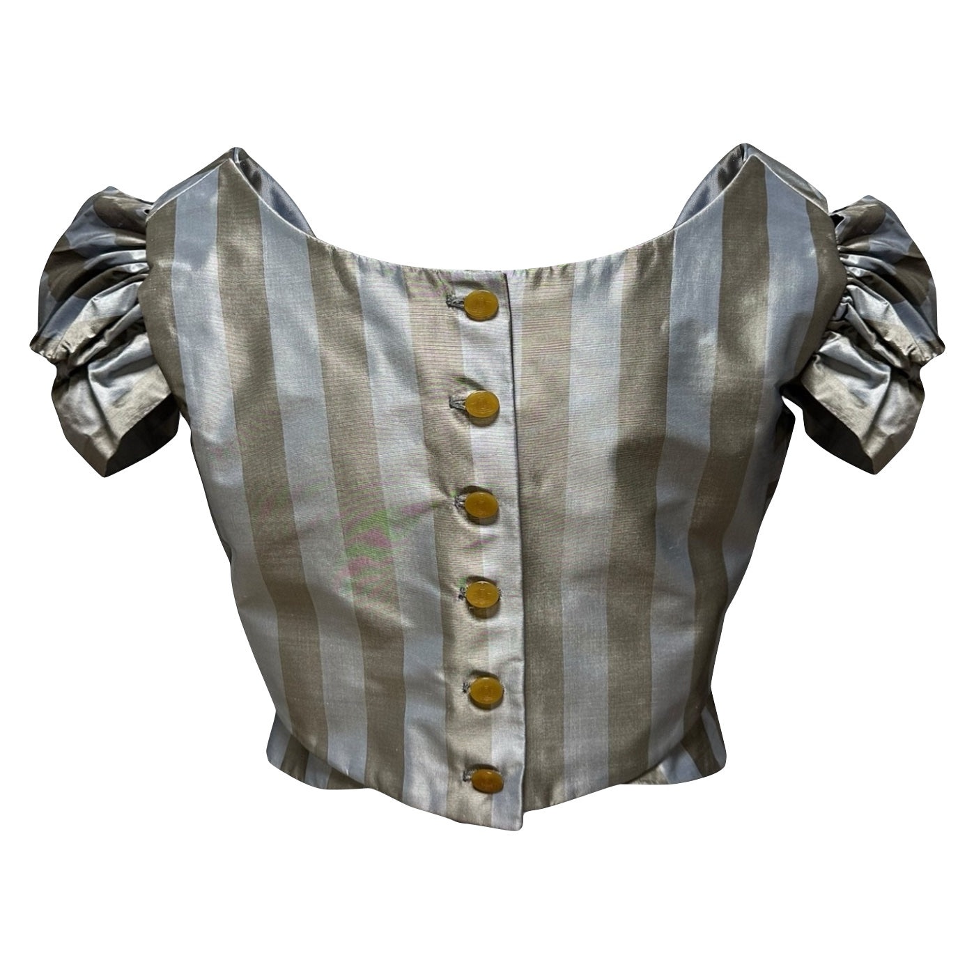 VIVIENNE WESTWOOD Spring Summer 1998 "Tied To The Mast" Striped Silk Corset - 2