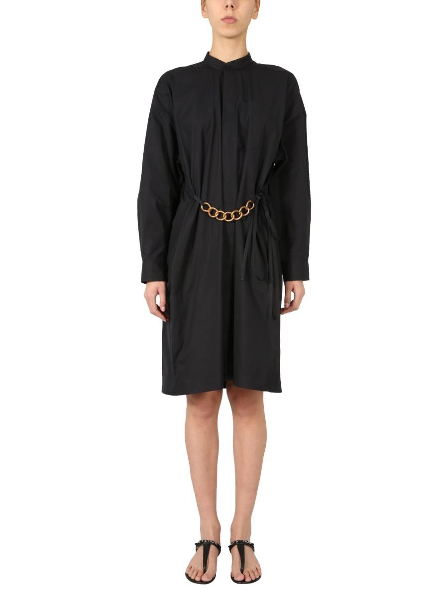 ワンピース GIVENCHY SS21 CHEMISIER WITH CHAIN BELT (BW212X130A_001) Givenchy Givenchy Chemisier With Chain Belt | baltini
