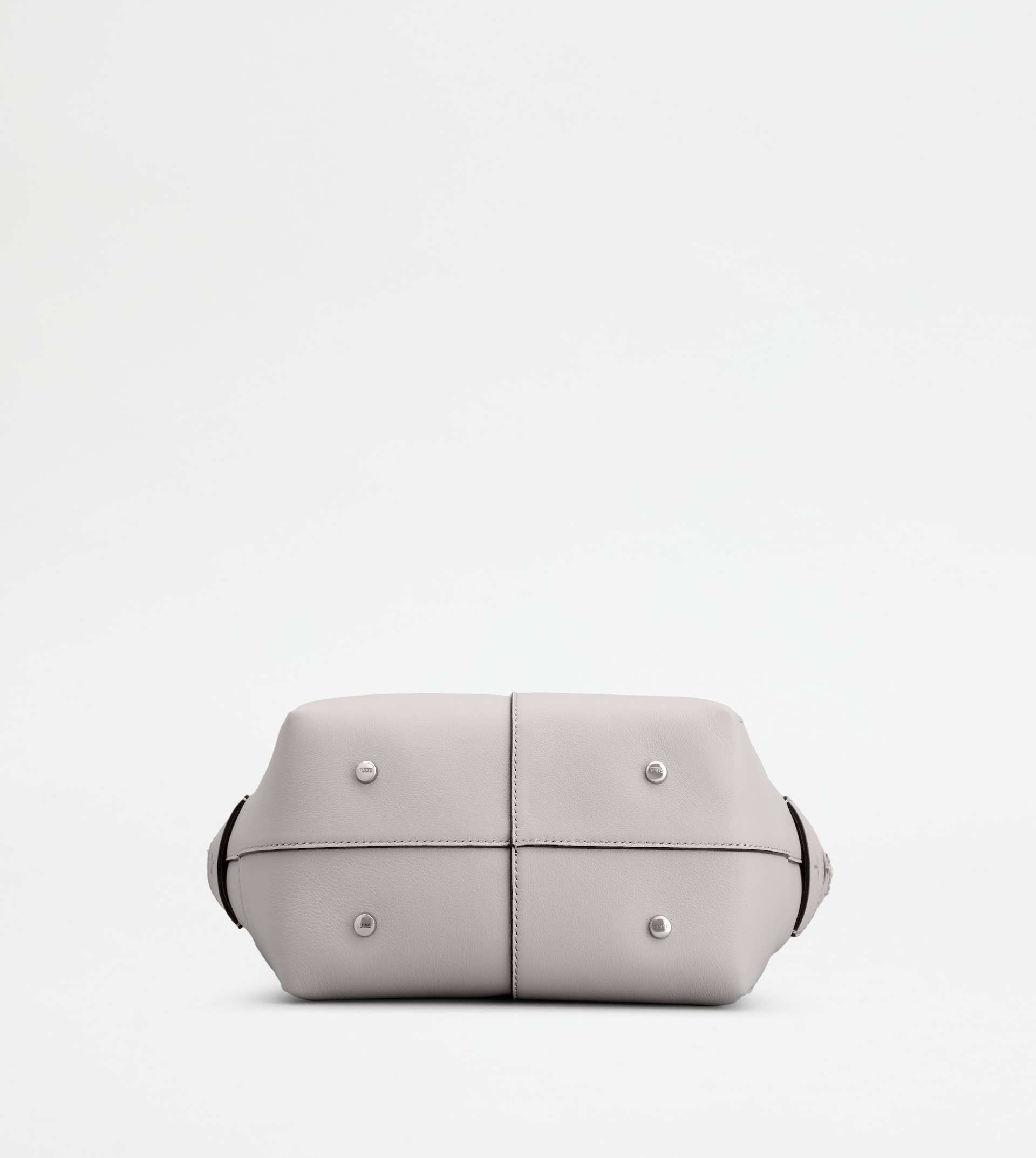 TOD'S DI BAG SWING IN LEATHER MINI - GREY - 3
