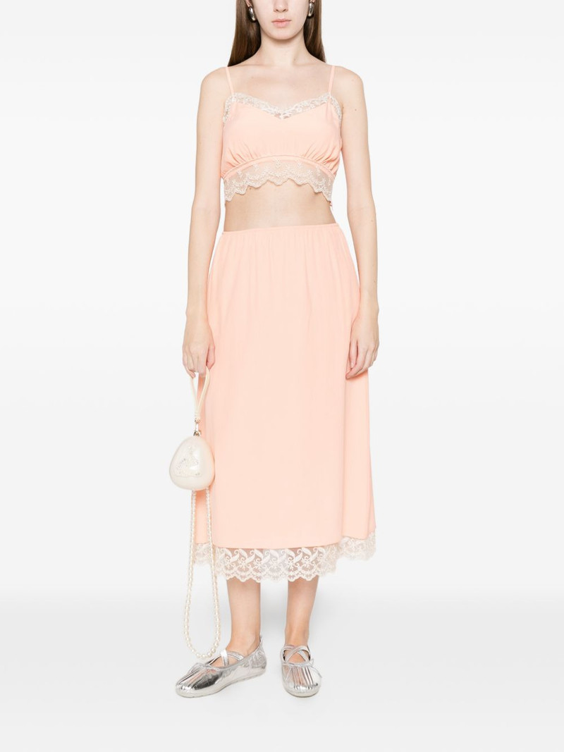 Simone Rocha lace-trim crop top outlook