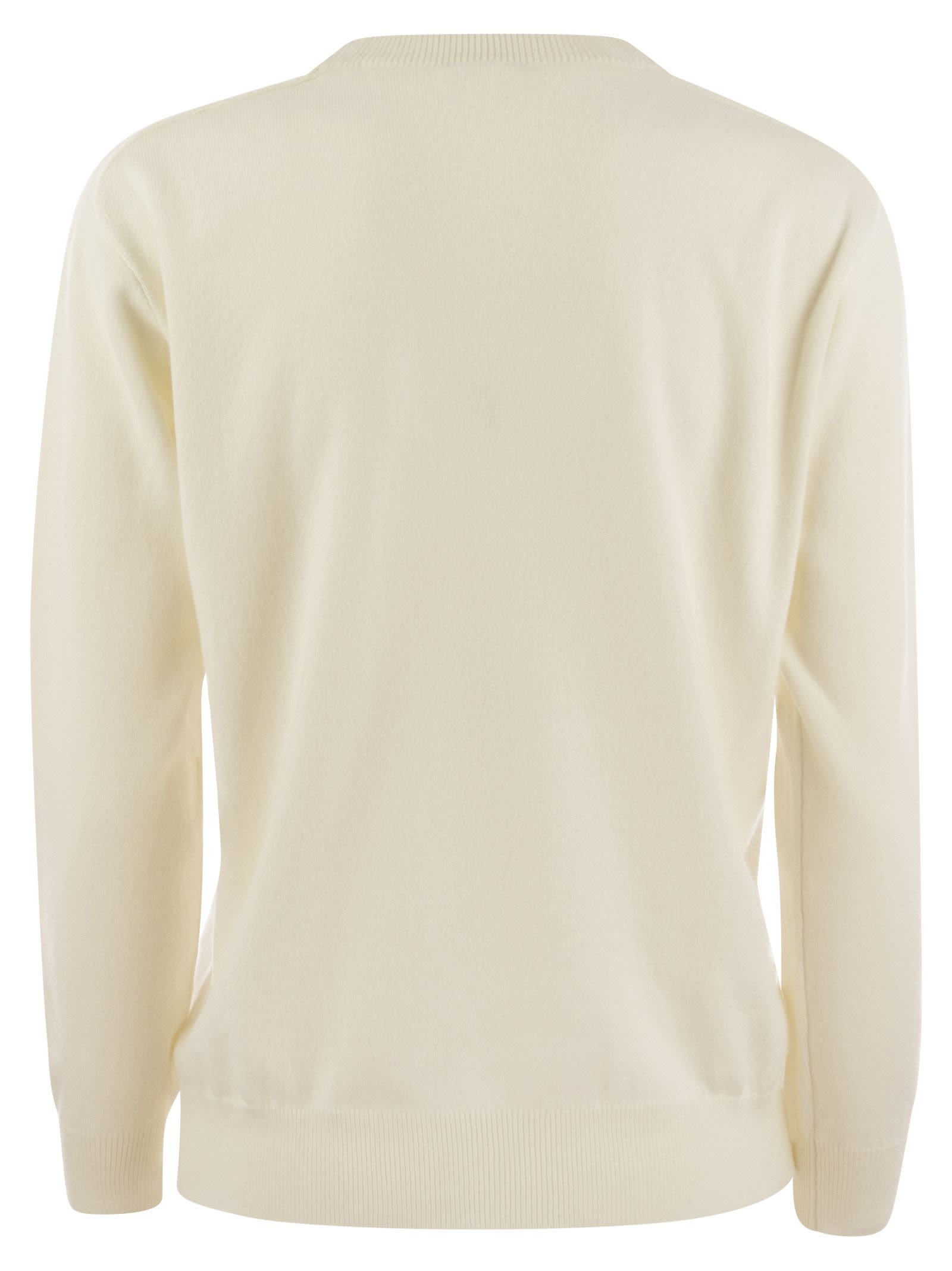 Brunello Cucinelli Women Cashmere Sweater With Neck Jewel - 2