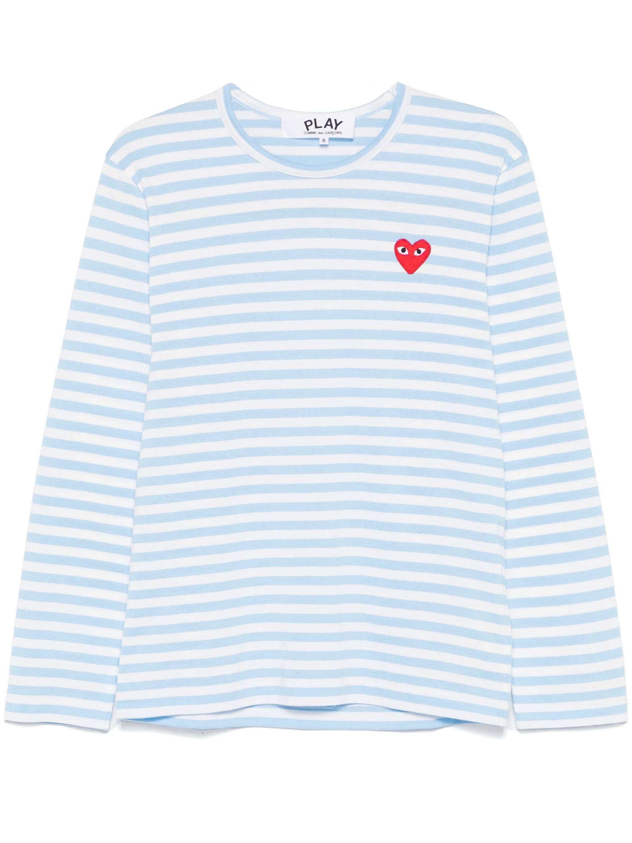 UNISEX STRIPED TEE RED HEART - SKY BLUE - 1