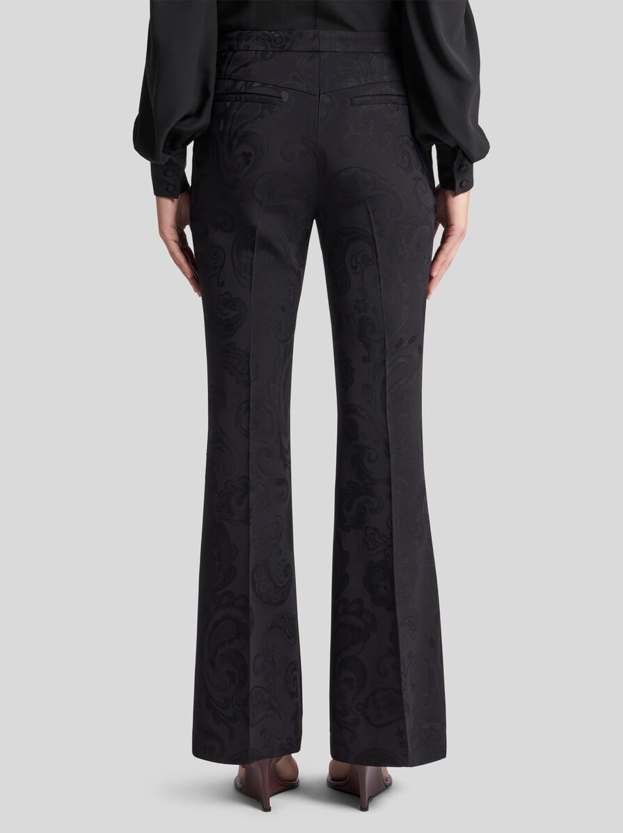 FLARED PAISLEY JACQUARD TROUSERS - 5