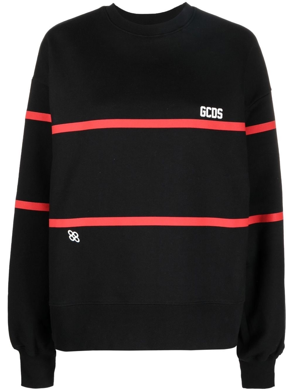 stripe-detailed sweatshirt - 1